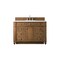 James Martin Vanities Bristol 48in Single Vanity, Saddle Brown w/ 3 CM White Zeus Quartz Top 157-V48-SBR-3WZ - alternate 1